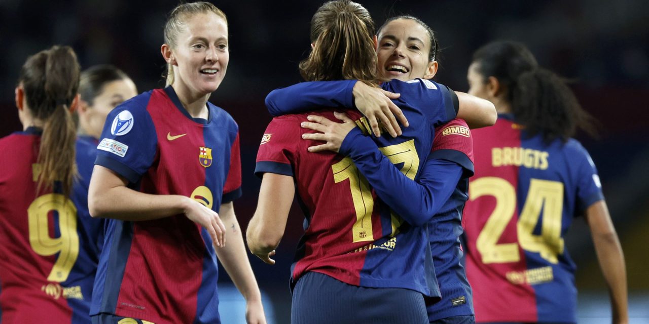 Barcelona Femení Pesta Gol, Amankan Tiket Semifinal