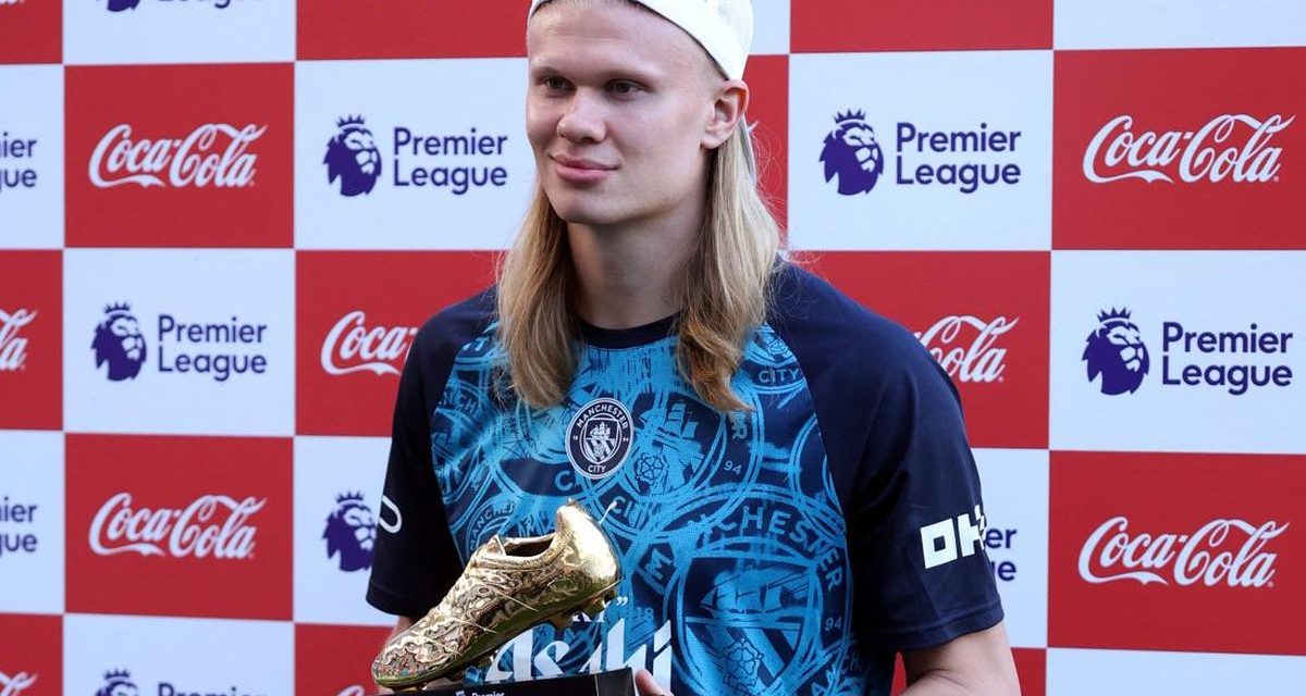 Erling Haaland Raih Sepatu Emas Eropa Usai Cetak 42 Gol